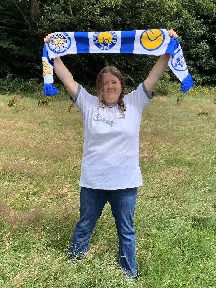 CornerstoneFELB's tweet photo. Heather is supported by our amazing #TeamBordersCS. She’s a massive @LUFC fan and is ecstatic they’ve not only been promoted back to the Premier League but also crowned champions too!! ⚽️ 🥅 🏆🤩💙 https://t.co/kMjawtjI2A