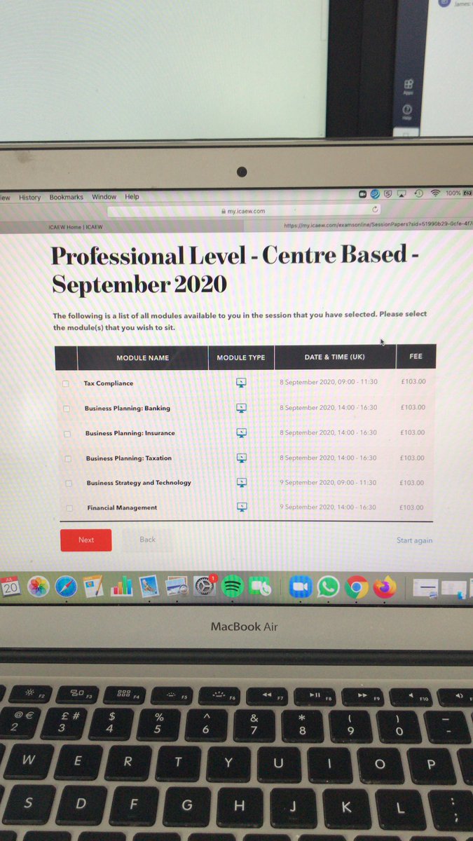 lois_cheatle's tweet photo. @ICAEW Finally got onto the booking system and the exams I need to book aren’t even there (FAR and AA). Please can you explain why I am having this issue https://t.co/1ghkSvwaag