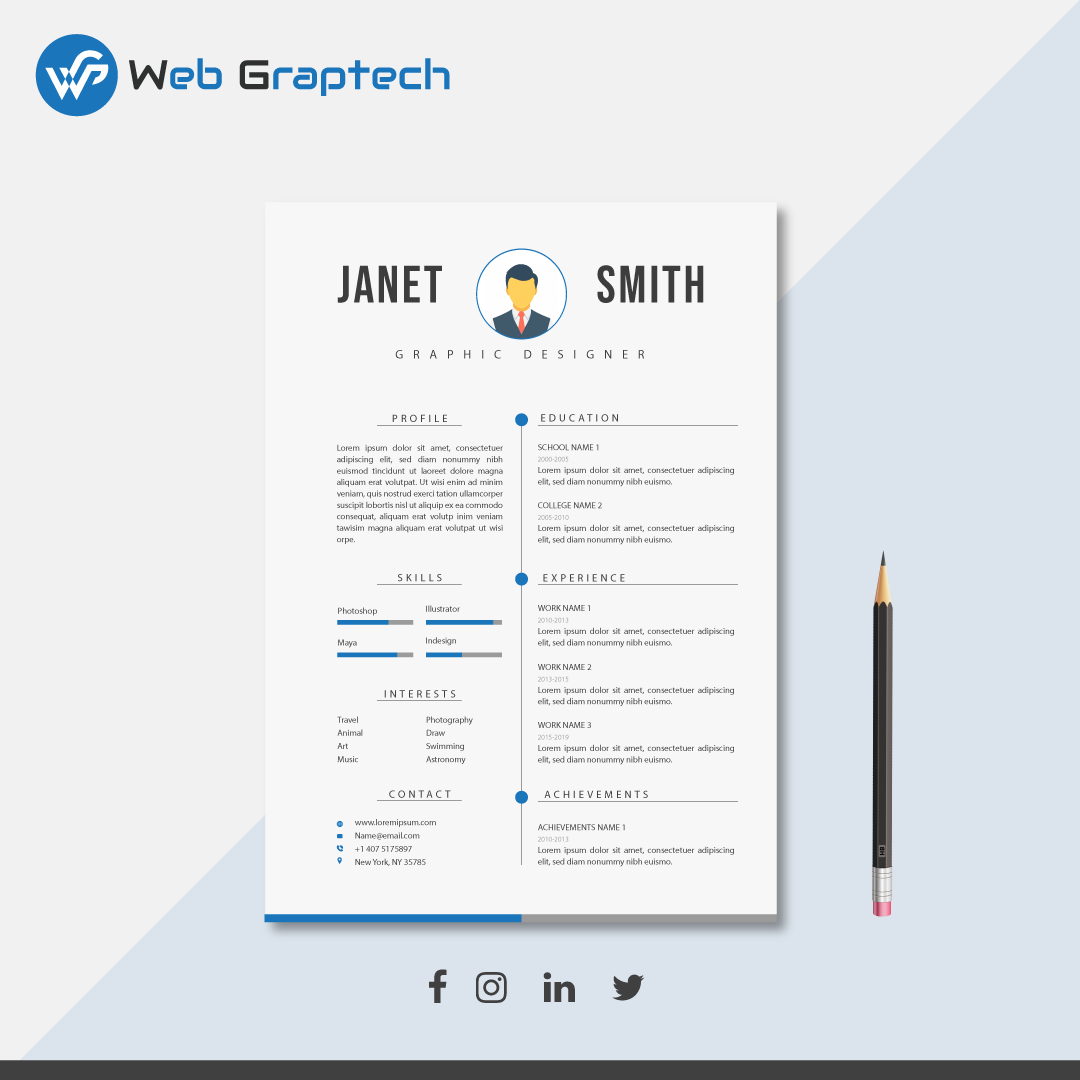 webgraptech's tweet photo. #Webgraptech To get the job in Today's scenario. you must think of your resume. It is not just a word doc or pdf. which have all your details, It is a advertisement for your targeted Companies. Its must be attractive for someone who is getting 100's of resume. https://t.co/n1q1LIvAh6
