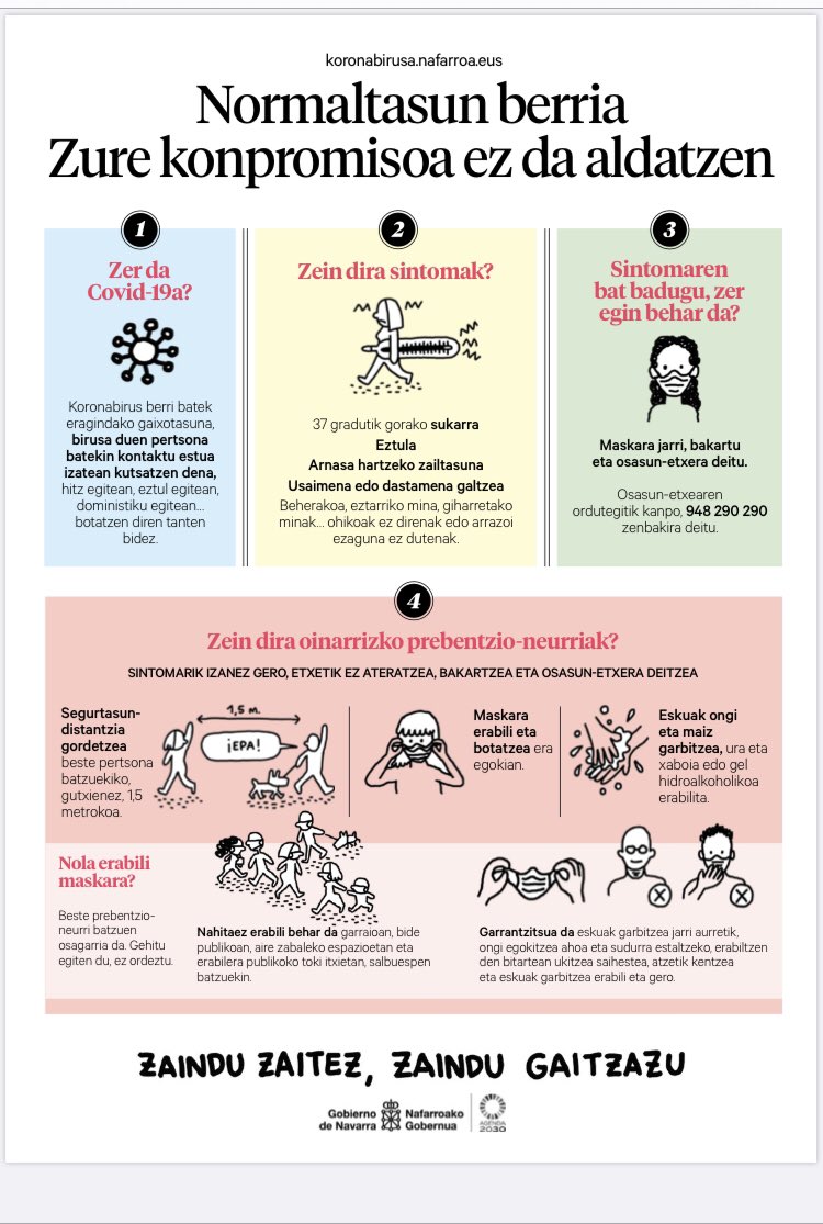 elkar_ibili's tweet photo. Normaltasun berrirako irizpide eta gomendioak.
Información y recomendaciones para la nueva normalidad. https://t.co/PooITYSC9v
