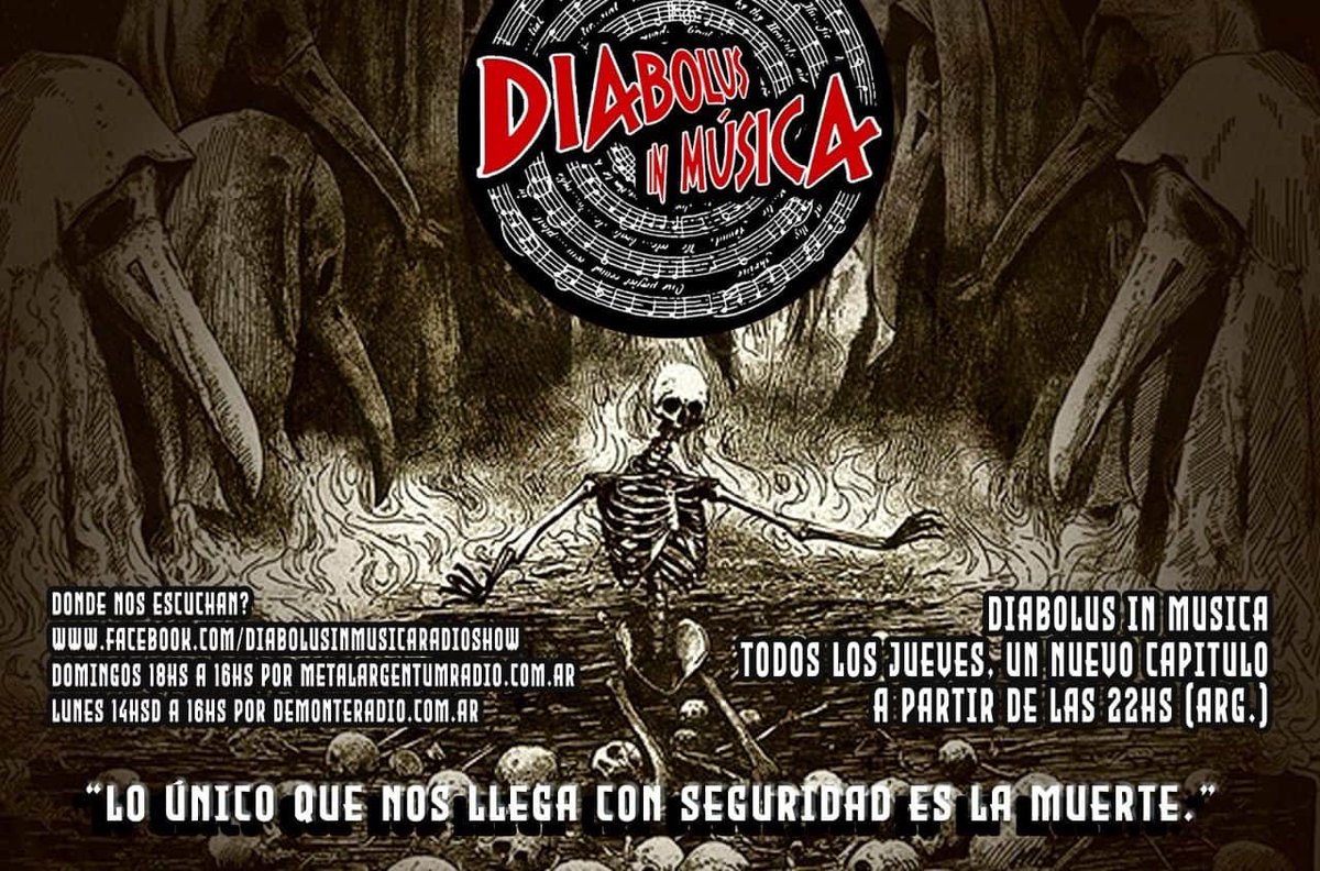 _AgentSteel's tweet photo. Don’t miss “Agents of Steel” and “Way of the Mechanism” on DIABOLUS IN MÚSICA RADIO SHOW—on air Thursday, July 23rd, 10:00 P.M., Argentinian time!!
Good to see that our demos—which are not even going to be on our forthcoming album—are getting airplay!
https://t.co/8Awl9r1IKp https://t.co/wR9KSpivhX