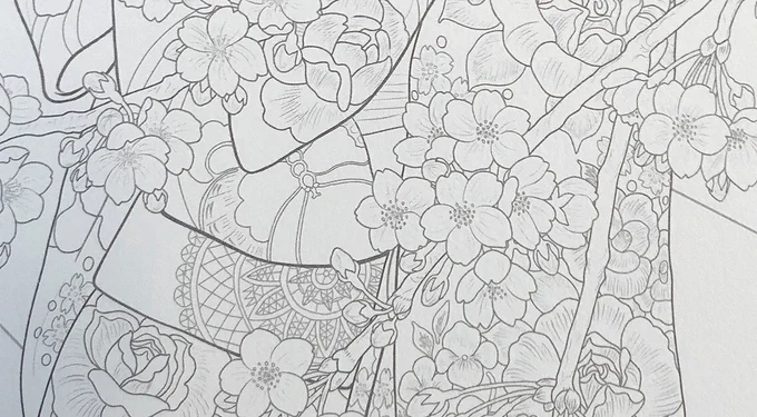 この塗り絵…ハードル高すぎやしませんか…✨ 