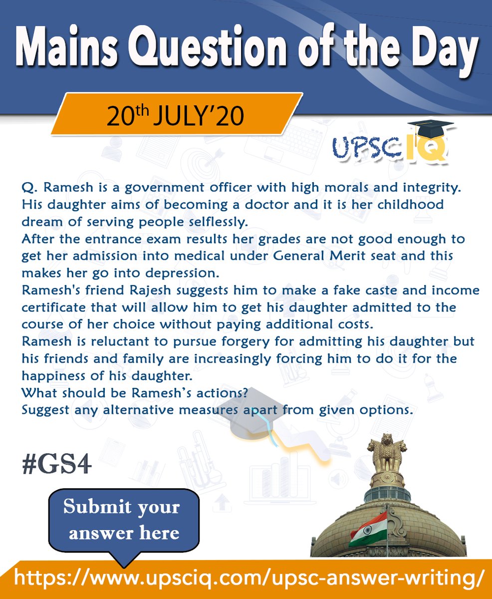 upsciq's tweet image. UPSC Mains Answer Writing
Submit your answer here - upsciq.com/upsc-answer-wr…
#Questionoftheday #upsc #prelim2020 #ias #cse