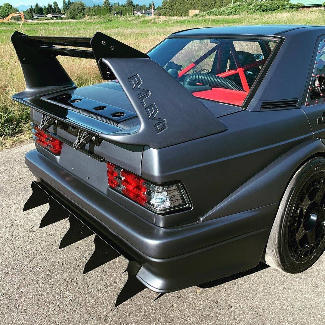PASMAG's tweet photo. This wing is something else, Tim! #pasmag #buildstofollow #190e #w201 #mercedes #mercedesbenz #w201owner #mercedes190e #classiccar #mercedesw201 #classiccars #mercedes_benz #mercedesamg #mercedes190 #190evo #f7lthy https://t.co/BXDL6KIVAB