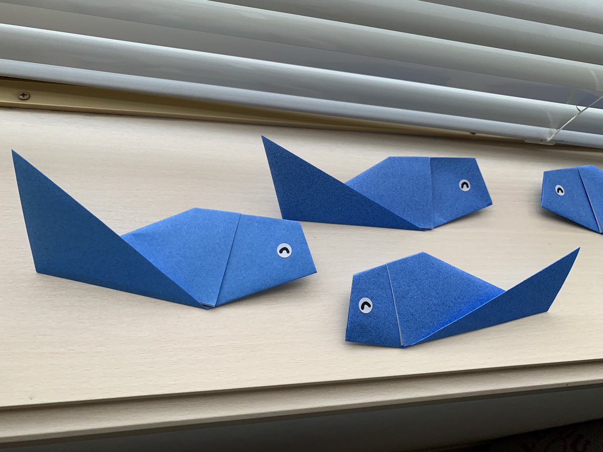 キラキラおりがみプロジェクト お魚さんたち みんな笑顔だよ Origami おりがみ さかな おうち時間 キラキラおりがみプロジェクト 若林奈緒子