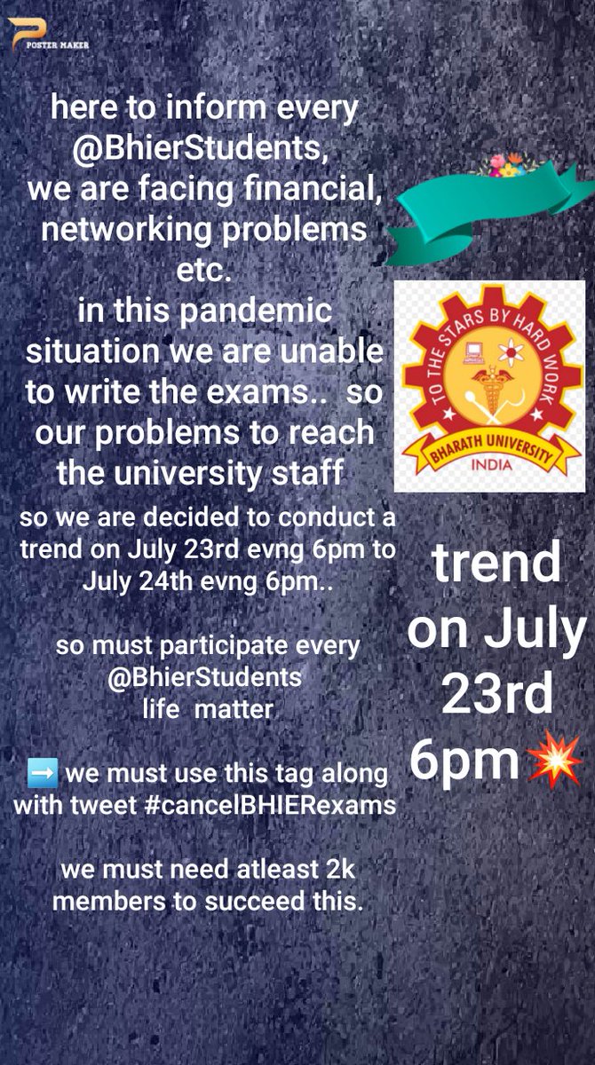 nikendukube_'s tweet photo. @BiherStudents 
Hey guys plz promote this page 
Our clg management planned for exams 
So we decided to reach higher officials 🙏🙏 .... Plz help us @ivd_RadheShyam @PbBoxOffice @PrabhasManeesh @TeamPrabhasOffl @TrendsPrabhas @TrendsTFI @Prasad_Darling @KomalNahta @PoliticalSena https://t.co/jMdRgRi3q3