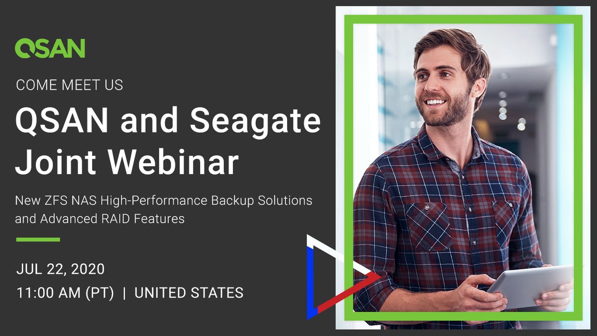 QSANstorage's tweet photo. Let's learn about the New ZFS NAS High-Performance Backup Solutions and Advanced RAID Features!
QSAN &amp; Seagate joint webinar provides our new product introduction and a chance to win the lucky draw!
Register now :https://t.co/3WuvJUaG3l

#QSAN #Seagate #storagebackup #RAIDstorage https://t.co/wAuWIwGffX