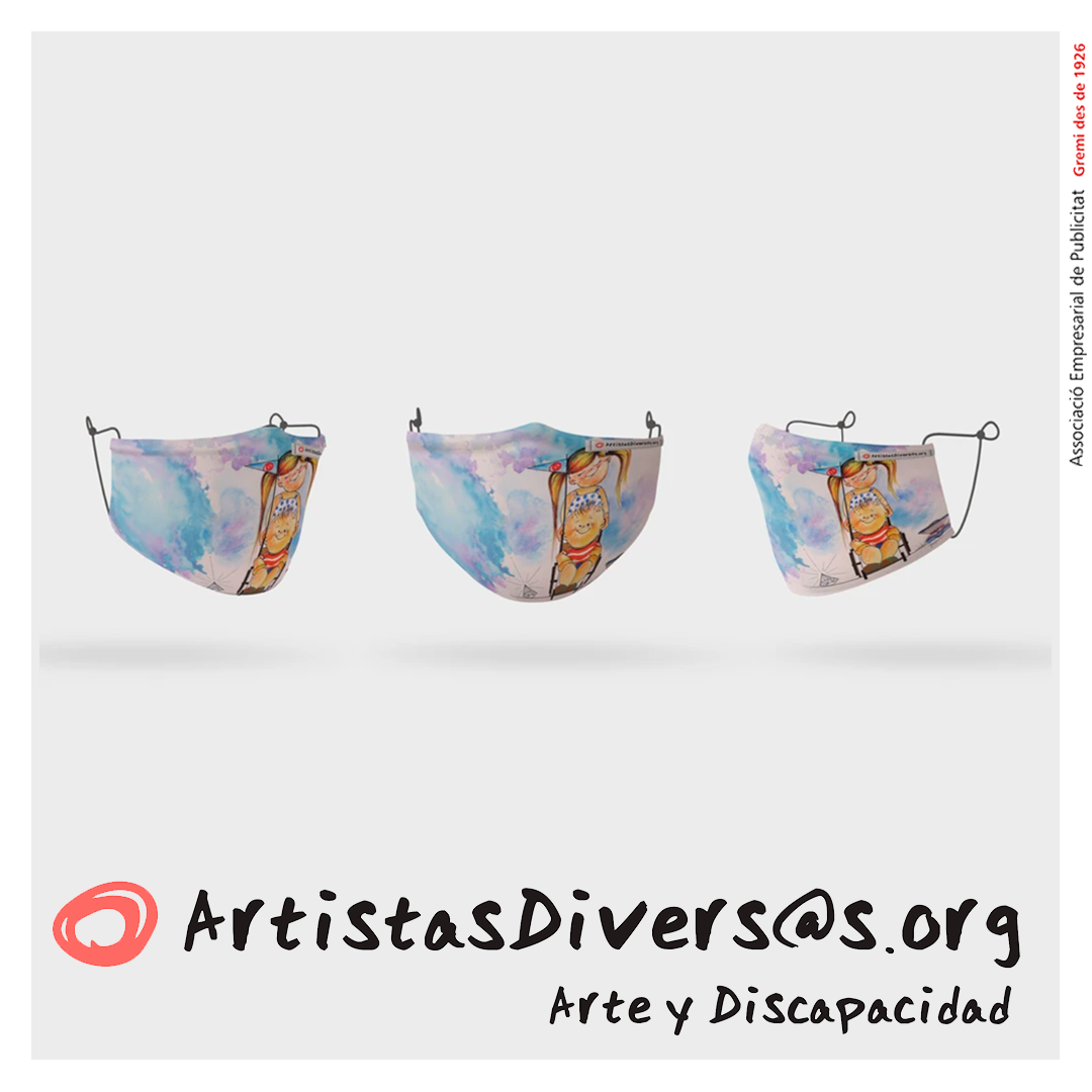 elGremi_'s tweet photo. 🤩Posa art a les mascaretes de la teva empresa! L'organització @ArtistasDiverso  ofereix mascaretes sanitàries amb els dissenys dels quadres realitzats pels seus pintors o amb el logo de la teva empresa. Totes les seves tasques fomenten una societat més inclusiva. Coneix-los! https://t.co/7t2UKBMkhm