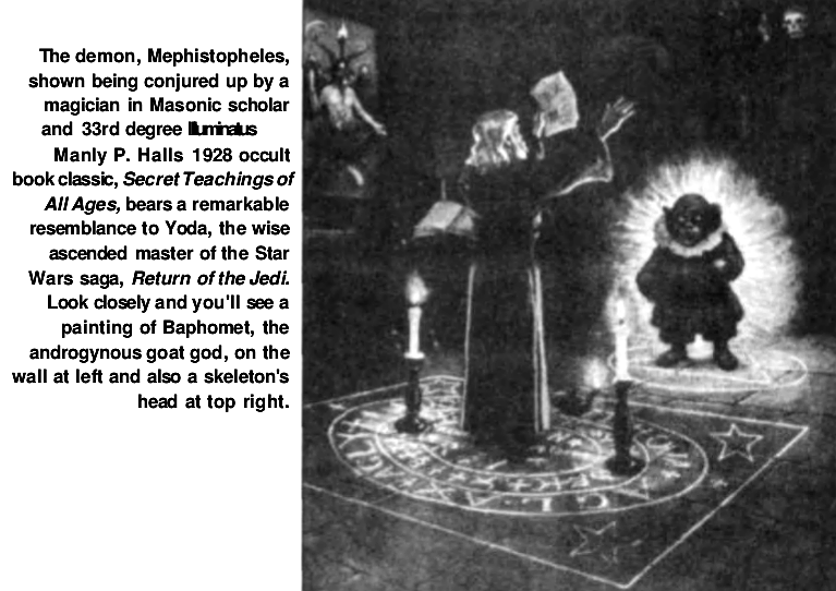 Suppose the inspiration of Yoda possibly being that of a demon Mephistopheles is good material for this thread of esoteric occult in movies.