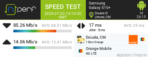 Ce lundi, je voulais exploser les 100 Mega de vitesse Internet. J'ai eu 85 Mega. 😭

Quand je franchis les 100 Mega avec ma connexion <a href="/Orange_Cameroun/">Orange Cameroun</a>, j'exulte car j'ai la mémoire de là où on vient. 😃

En effet, il y a 5 ans, le Cameroun ne brillait pas par sa vitesse Internet.