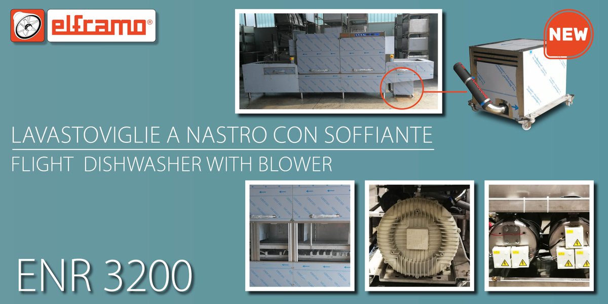 ElframoSpa's tweet photo. La personalizzazione dei prodotti è il nostro forte! Lavastoviglie a nastro in partenza per Israele 🇮🇱. Modello ENR 3200 con soffiante per l'asciugatura di contenitori e teglie. #lavastoviglieanastro #soffiante #horeca #ristorazione https://t.co/bABTpDVeZe