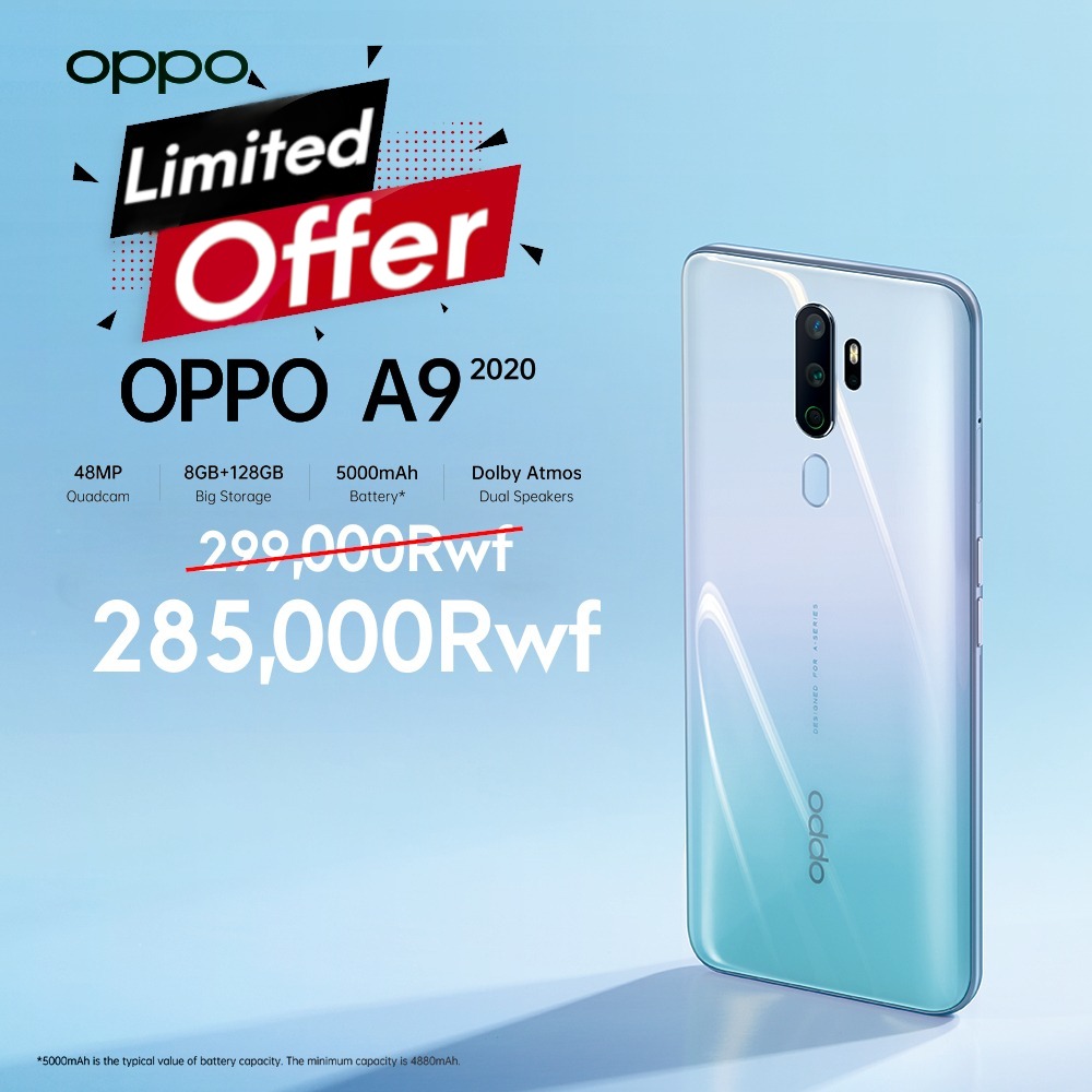 OppoRwanda's tweet photo. #OPPOA9 is now under a LIMITED offer of 285,000 RWF only,grab yours today before it's too late.🤗
for more info DM us or call/whatsapp 
+250780873315 https://t.co/x6M1AcpwGu