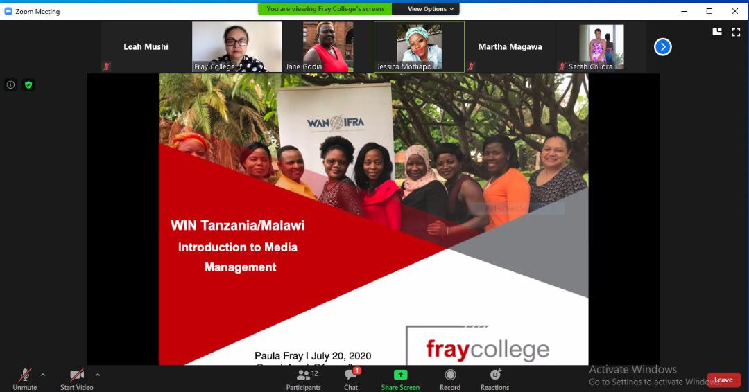 WanifraWIN's tweet photo. This week, WIN is launching its Media Management Training for our Africa #WINNers. We're kicking it off today with a training for 17 WINners from Tanzania and Malawi. The training is in partnerhsip with @frayintermedia https://t.co/JwyfszG3pM