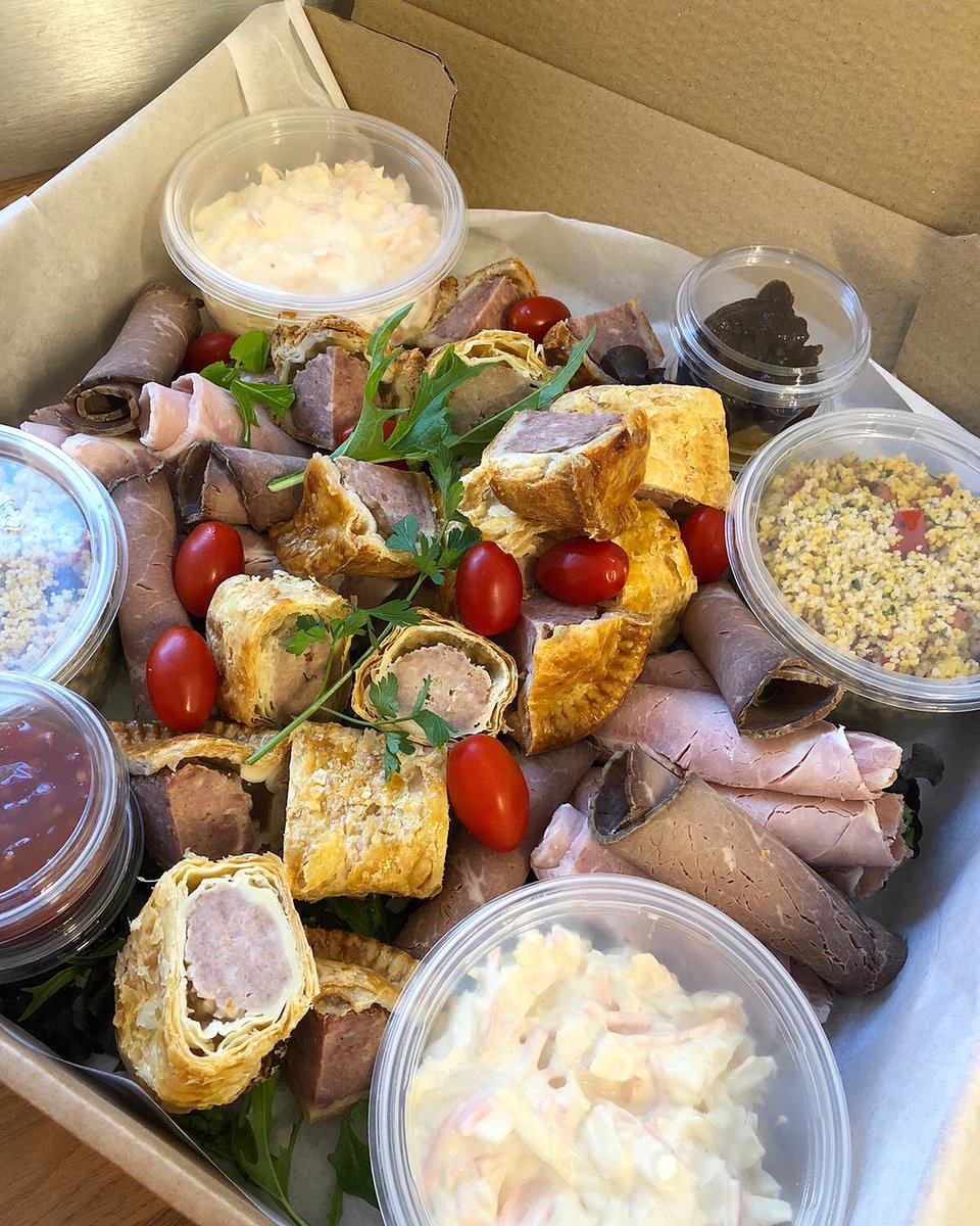 RachAlsKitchen's tweet photo. A few recent bits including #homemade #bakewelltart .. #cateringboxes .. #fruitscones and #ploughmanslunch #sharingboxes ... #catering #events #caterers #food ... https://t.co/Q6BOHy1pgl