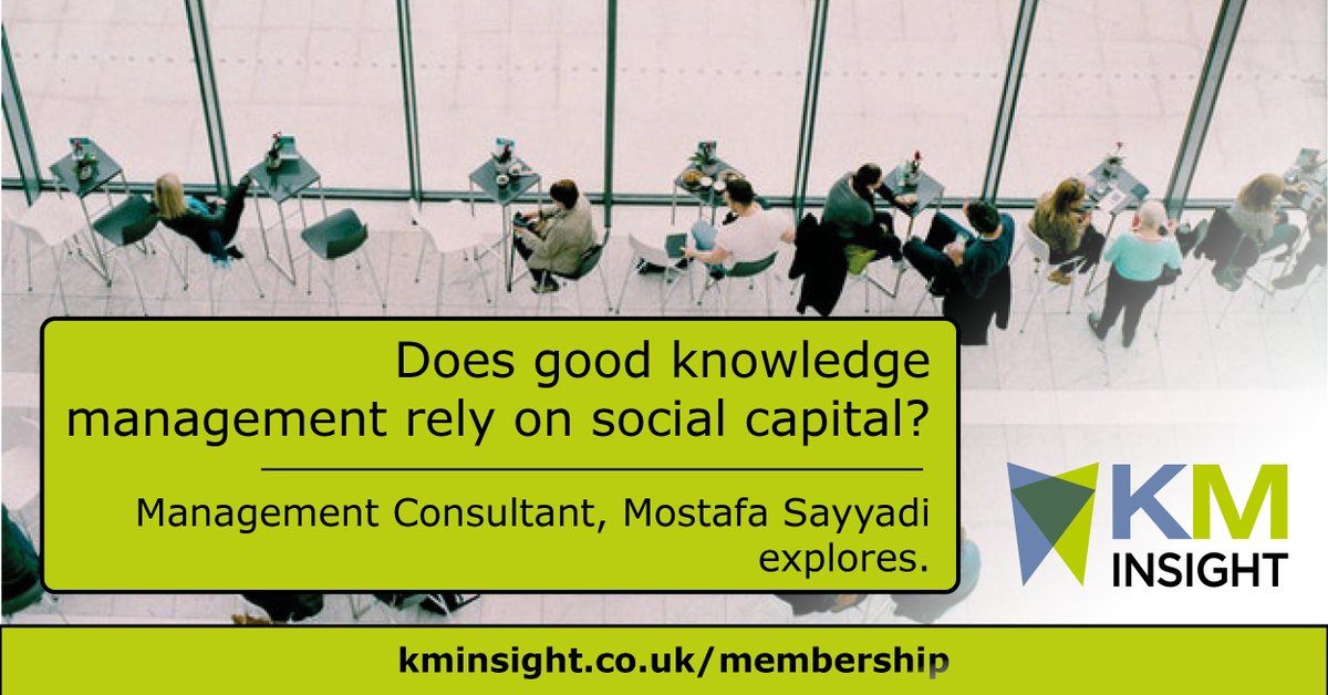 'Social capital is different from human capital. Human capital focuses on individual behaviour and knowledge, social capital puts emphasis on relationships to share this behaviour and knowledge, which can contribute to #innovation.'

Find out more >> bit.ly/3eOQYQO

#KM