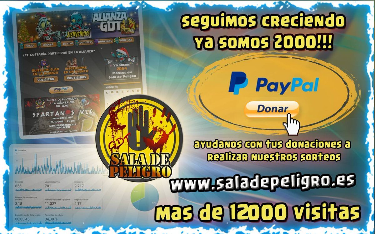 GRACIAS a la colaboracion de todos para seguir un año mas con este bonito proyecto. Tu pequeña aportacion nos ayuda a mantenerlo.