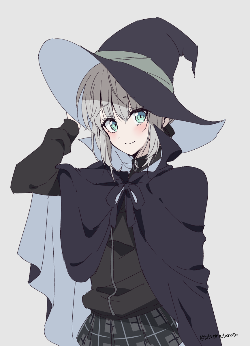 reines el-melloi archisorte 1girl hat solo skirt witch hat smile grey hair  illustration images