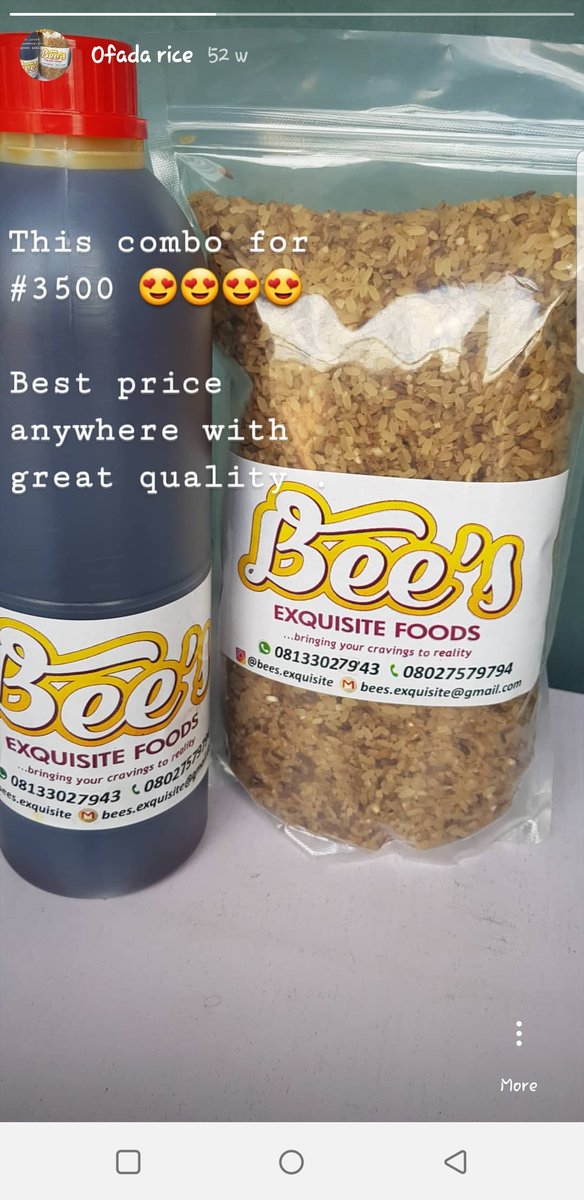 BeesExquisite's tweet photo. Stone free Ofada rice and seasoned  ofada oil  available  for delivery . Please  RT , my customers  might be on your timeline  🙏 #bbnaija2020 #jacuzzi #laycon #bbnlockdown https://t.co/THXjPCpR96