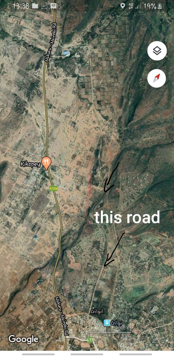 Turned into Gilgil at the first junction and drove through the town. Decided to take the Old Nakuru Rd that passes near NYS for the morning views and also avoid the trucks at Kikopey.