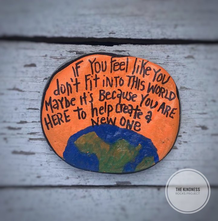 theKindnessrock's tweet photo. Maybe because you are here to help create a new one 🌎❤️✌🏻. #thekindnessrocksproject https://t.co/8uA87yyUU2