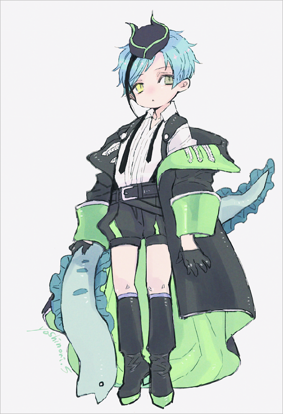 「しょたフロイドくんと、ディアソムニア寮フロイドくんを描きたいという欲を一緒にクリ」|ヨシノリ🍺柵のイラスト