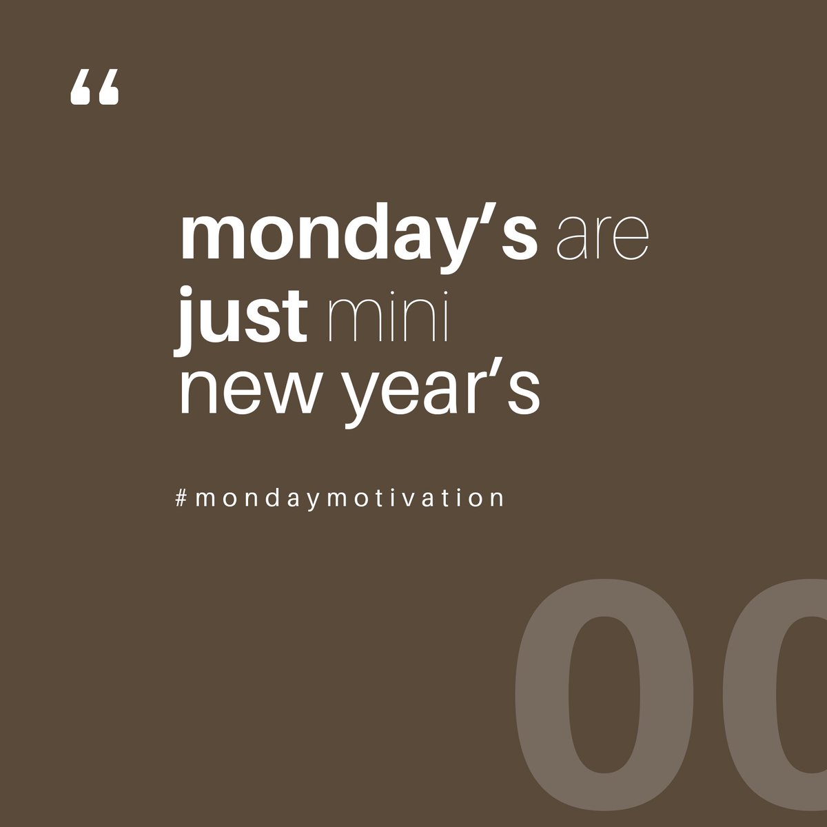 ThumbnailVisual's tweet photo. Monday’s are just mini NEW YEARS; #MondayMotivation https://t.co/Gno8cWcBId
