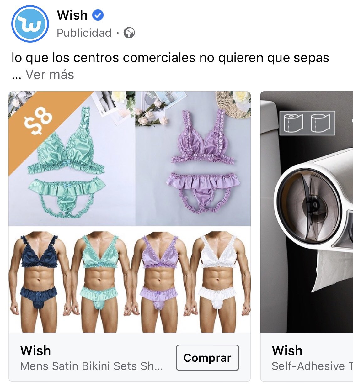 on Twitter: "😱 solo y deseo que el fin del mundo llegue antes de que ponga de moda esto en los hombres... Wish nunca deja de sorprendernos... 😂 . #