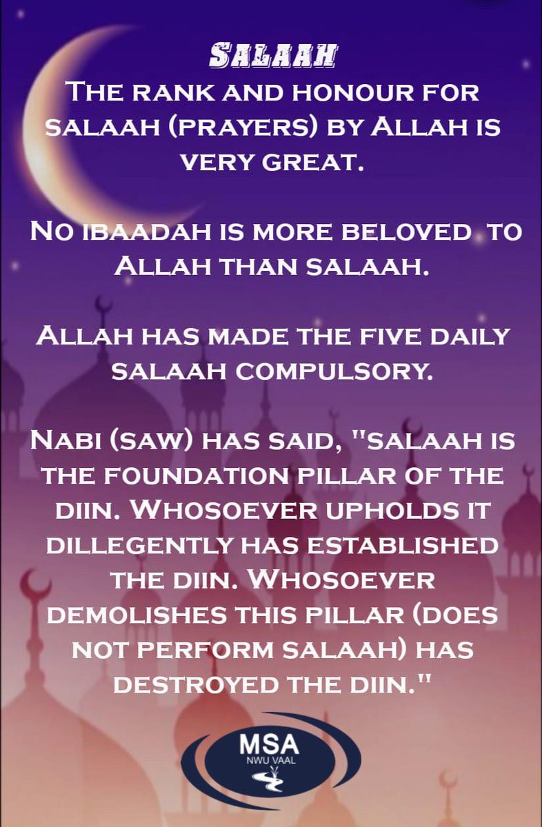 msa_nwu_vaal's tweet photo. We've got some exciting news! We will be doing different exciting themes each week to help  us all remember many important aspects in Islam.  Our first theme for this week is salaah https://t.co/pwzhnWfhkJ