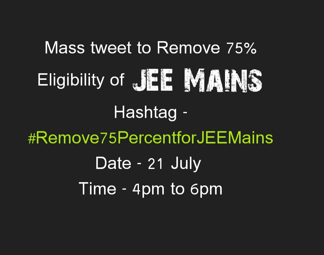 Avi836's tweet photo. #JEEMAINS #JEEADAVANCE #CBSE #REMOVE75PERCENT @DrRPNishank https://t.co/9yivl1fKPH