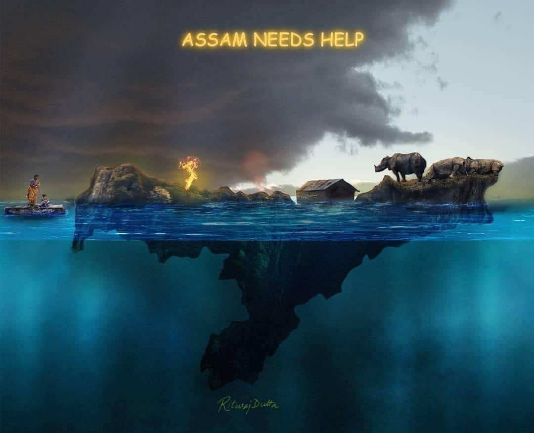 HJBora1's tweet photo. #AssamFloods 
#AssamNeedsHelp https://t.co/QOxpXmfO5k