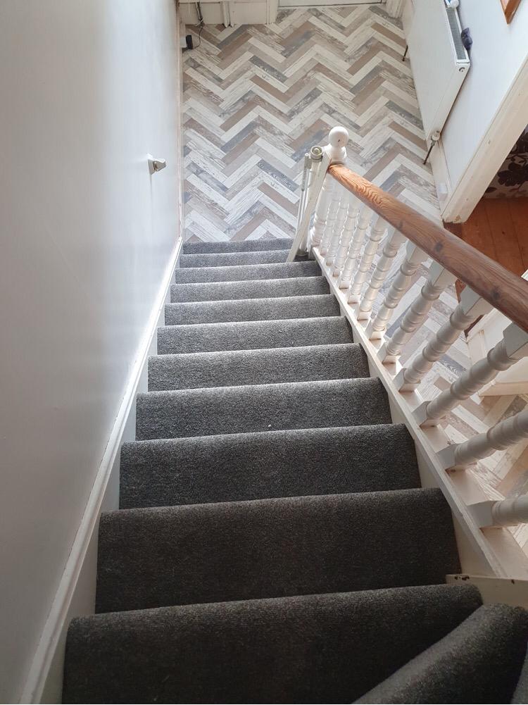 Herringbone patterns have been popular for decades as it is timeless - this range mixes the classic pattern with modern colour shades to brighten the area. #Exeter #Tiverton #Exmouth #Devon