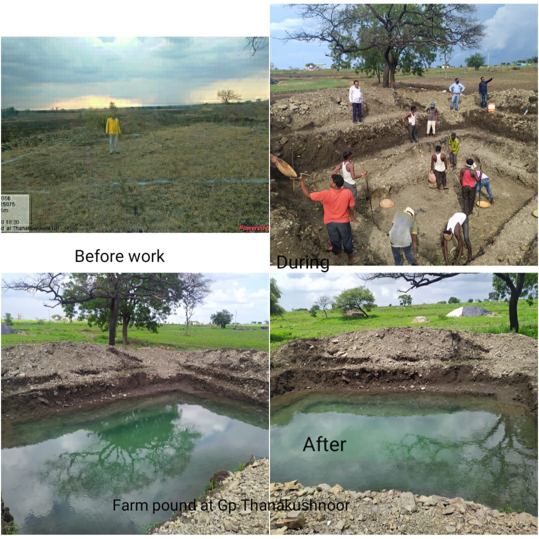 VBGRAMGKAR's tweet photo. The different stages of transformation of a plain land in to a water storage structure through #MGNREGS
This #Farm_pond can store more than 1 lakh litres of water at its fullest.
Thanakushnoor Gram Panchayat, kamalanagar taluka, Bidar District.
#water_Conservation
@IndiaMGNREGA https://t.co/eMVPUyqsul