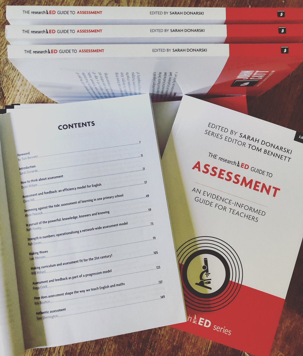 s_donarski's tweet photo. Absolutely delighted by how this has come together! Available via #Amazon and @JohnCattEd. Big thanks to all contributors: @dylanwiliam, @Claire_Hill_, @AlisonMPeacock, @powley_r, @Kris_Boulton, @LoicMnzs, @willmillard1, and @teacherhead @tombennett71 @researchED1 Cheers! 🥂🙌🏻🎉 https://t.co/v65aJILJ0I