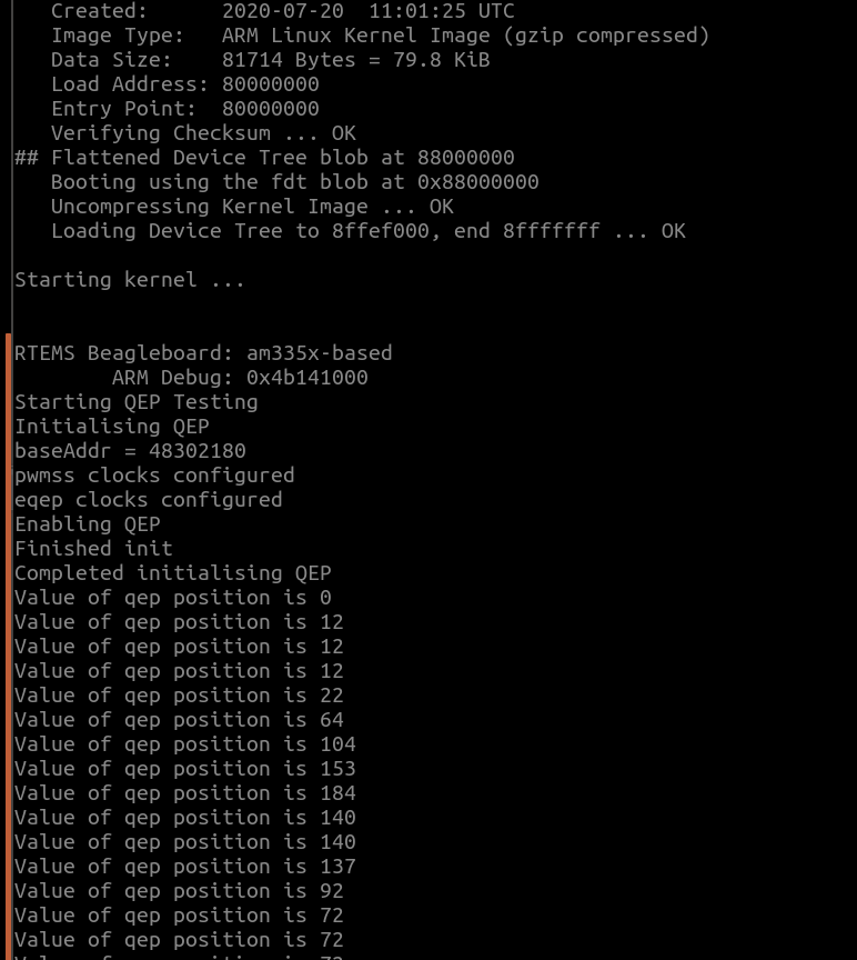 jamesfitzsimons's tweet photo. Success! Tonight I got my QEP (Quadrature Encoder) driver working for RTEMS on the @beagleboardorg Beaglebone Black wireless. Still a bit of work to do before I'll be ready to submit a patch to the RTEMS devel list, but it works!
#beaglebone #RTEMS https://t.co/6uQ50wyqIS