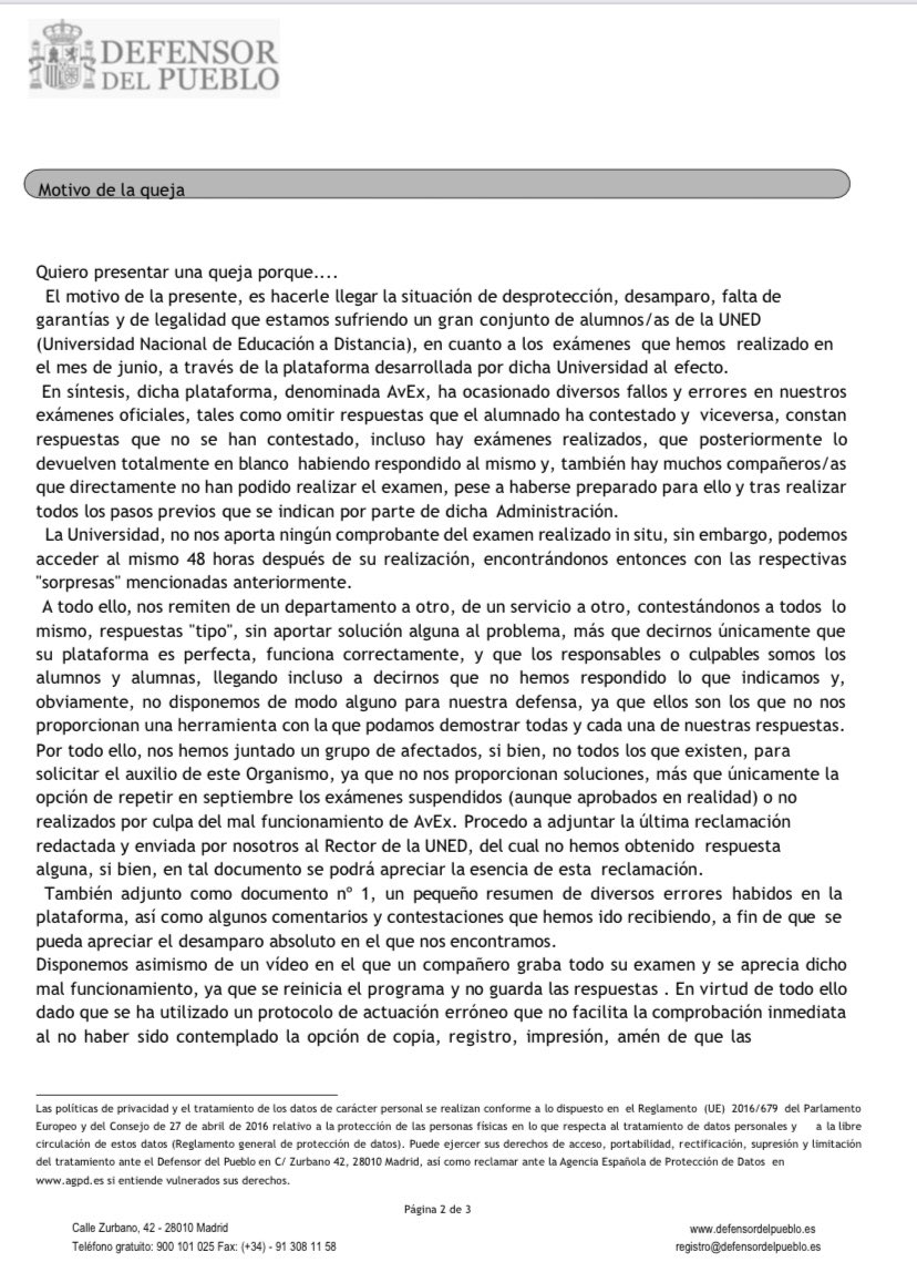 afectadosavex1's tweet photo. Siguiendo con nuestra lucha, os dejamos aquí nuestros primeros pasos para reivindicar la problemática de la plataforma de examen AvEx, los alumnos estamos verdaderamente engañados, estancadas en nuestras ilusiones por seguir una carrera, no es nada fácil luchar!!! https://t.co/TL6qnroF6P