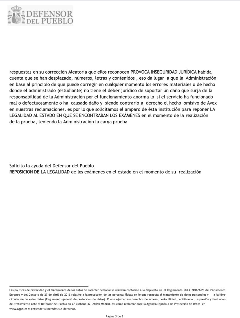 afectadosavex1's tweet photo. Siguiendo con nuestra lucha, os dejamos aquí nuestros primeros pasos para reivindicar la problemática de la plataforma de examen AvEx, los alumnos estamos verdaderamente engañados, estancadas en nuestras ilusiones por seguir una carrera, no es nada fácil luchar!!! https://t.co/TL6qnroF6P