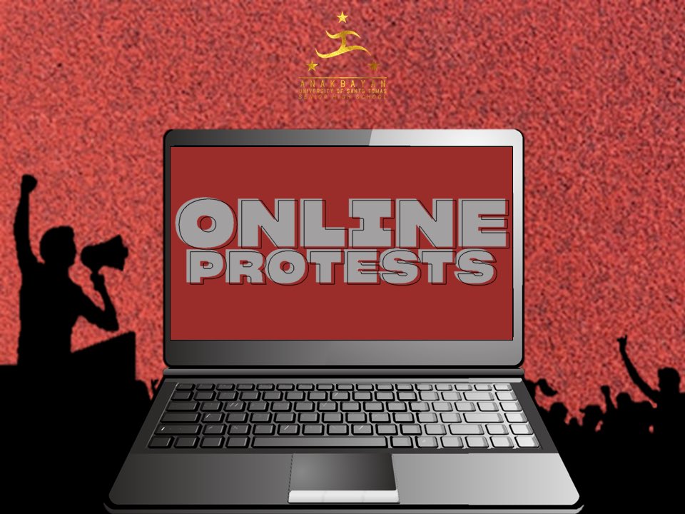 AnakbayanUSTSHS's tweet image. Ano nga ba ang online protests? Halina’t palawigin pa ang kaalaman tungkol sa mga nangyayari sa online protests at kung ano ang dulot nito sa lipunan! 

#OustDuterte
#JunkTerrorLaw
#MassTestingPH

1/2