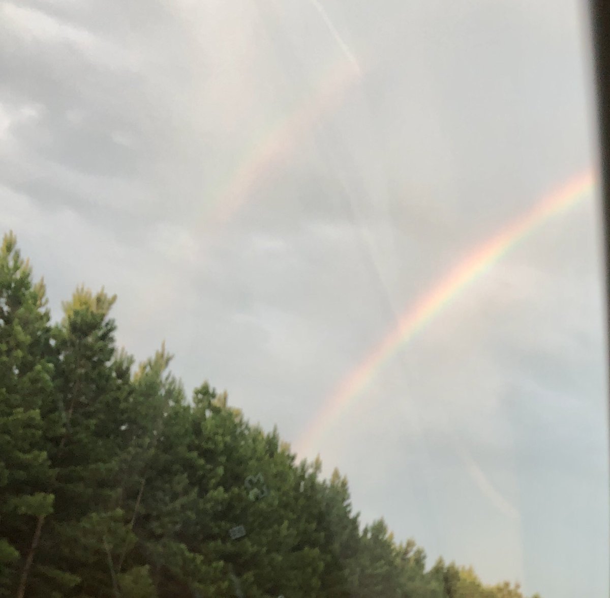 JCaseMD's tweet image. Spotted heading to work this morning. #doublerainbow