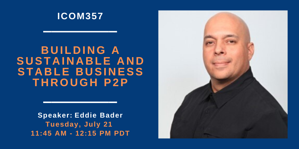 IAMCPorg's tweet photo. We excited to announce Eddie Bader will be a speaker during #MSInspire. 
Listen to his session: ICOM357 | Building A Sustainable and Stable Business Through #P2P on July 21 
11:45 AM https://t.co/ooUI0mE2De 
#IAMCP #MSPartner @MSPartner https://t.co/frSIHCEeyz