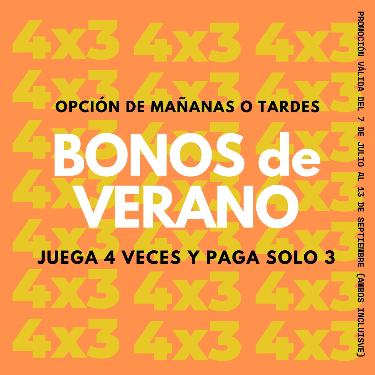 ¿Todavía no tienes tu bono? 😱😱😱

Solicítalo en recepción y empieza a ahorrar. Juega 4 veces y paga solo 3 ✌🏻

*Promoción válida desde el 7 de julio hasta el 13 de septiembre (ambos inclusive)
⠀
🎾 🎾 🎾 

#padel #valladolid #theplayers