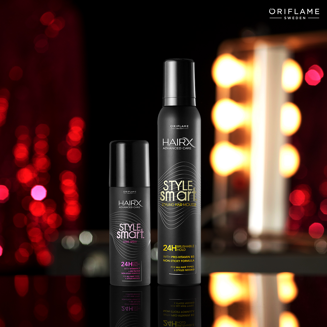 Oriflame_India's tweet photo. Whether you're sporting a side-swept ponytail or a tousled low-bun, walk the stage with perfectly styled hair with the HairX Advanced Care StyleSmart Styling Hair Mousse and StyleSmart Shine Spray. Love to know more? Click here - https://t.co/n14jycw5fF. #StyleSmart https://t.co/OEKc5uM5LZ
