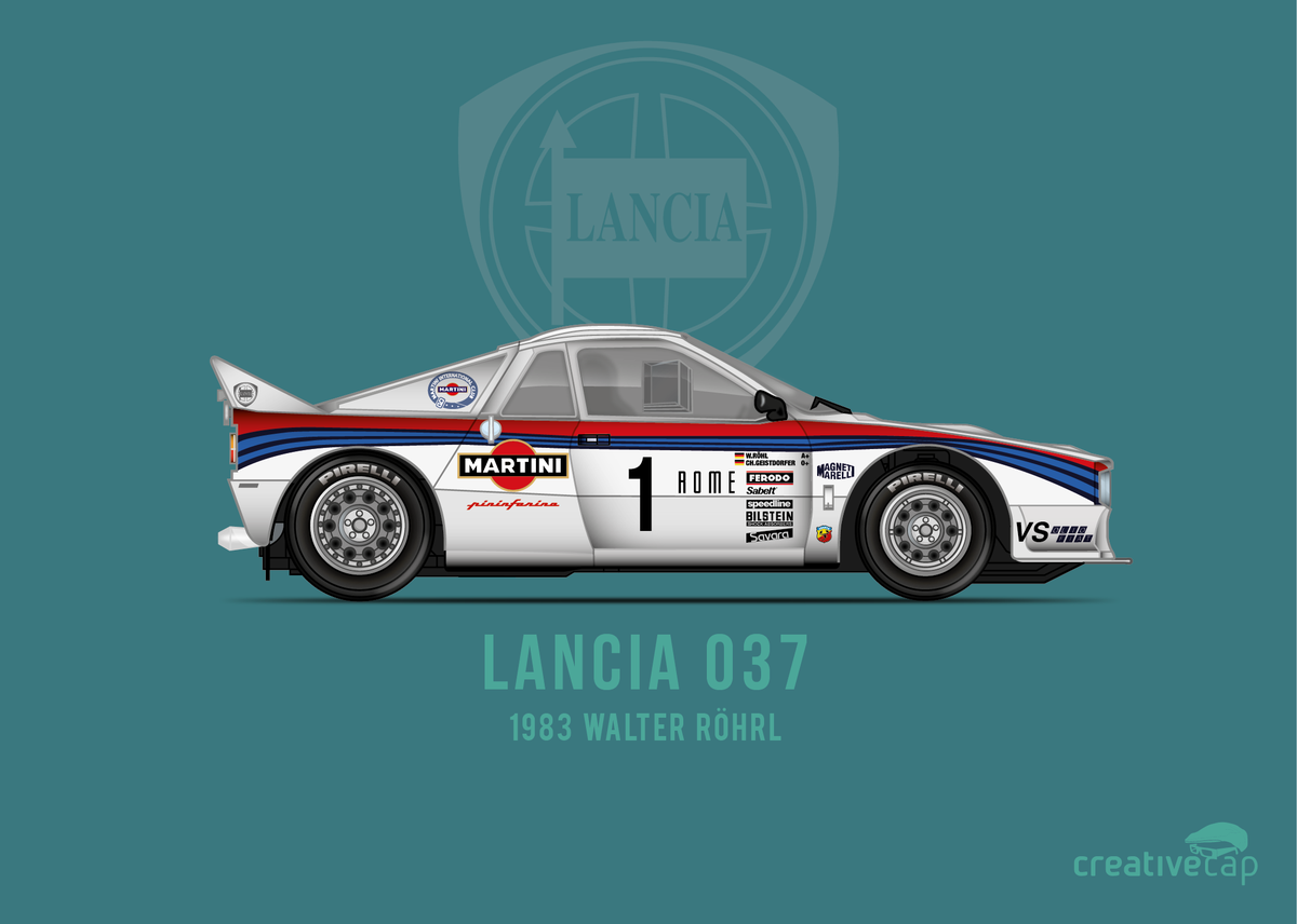 creativechrispy's tweet photo. Martini Monday… #martinimonday #lancia #037 #lanciarally #italiancar #rallylegend #lanciaclassic #lanciarallye #martini #martiniracing #GroupB #wrc #rallying #classicrallycar #historicrallycars #legendary #rallylegend #motorsport #graphicdesign #illustration #creativecap https://t.co/r8UBfDZyVx