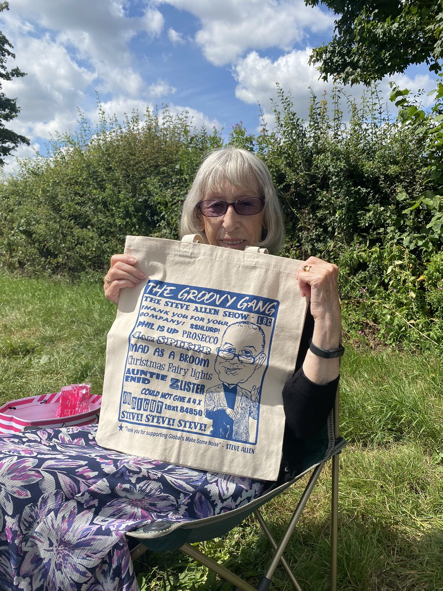gazcooke's tweet photo. @steveallenshow just made a young woman very happy on her 82nd birthday, she listens every morning. https://t.co/6toQHo5v9M