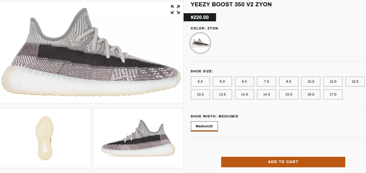 yeezy zyon restock