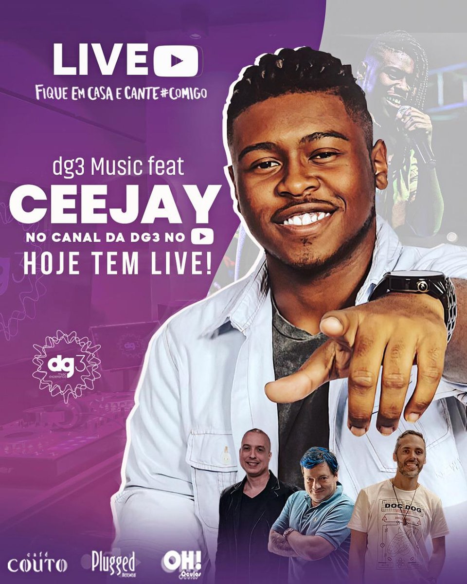 dg3musicdg3's tweet photo. Hoje tem live, às 20h com a revelação Ceejay!
Inscreva-se no canal da dg3 Music e ative o lembrete para não perder.
👉https://t.co/DYdxg6RnC8

#liveyoutube 
#ceejaylive
#dg3musiclive https://t.co/KYn53Ehqdo