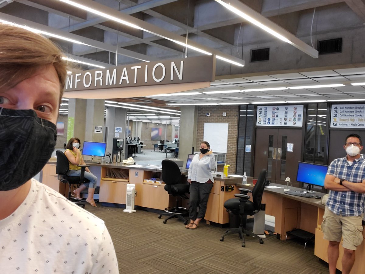 LeddyLibrary's tweet photo. Our first day of Contactless Pickup was a success. Special thanks to our team for all their work behind the scenes. We are so happy to start getting library materials into the hands of our patrons. Thank you for your patience! Learn more: https://t.co/BaF5Qq5gAO https://t.co/q38WXAgujS