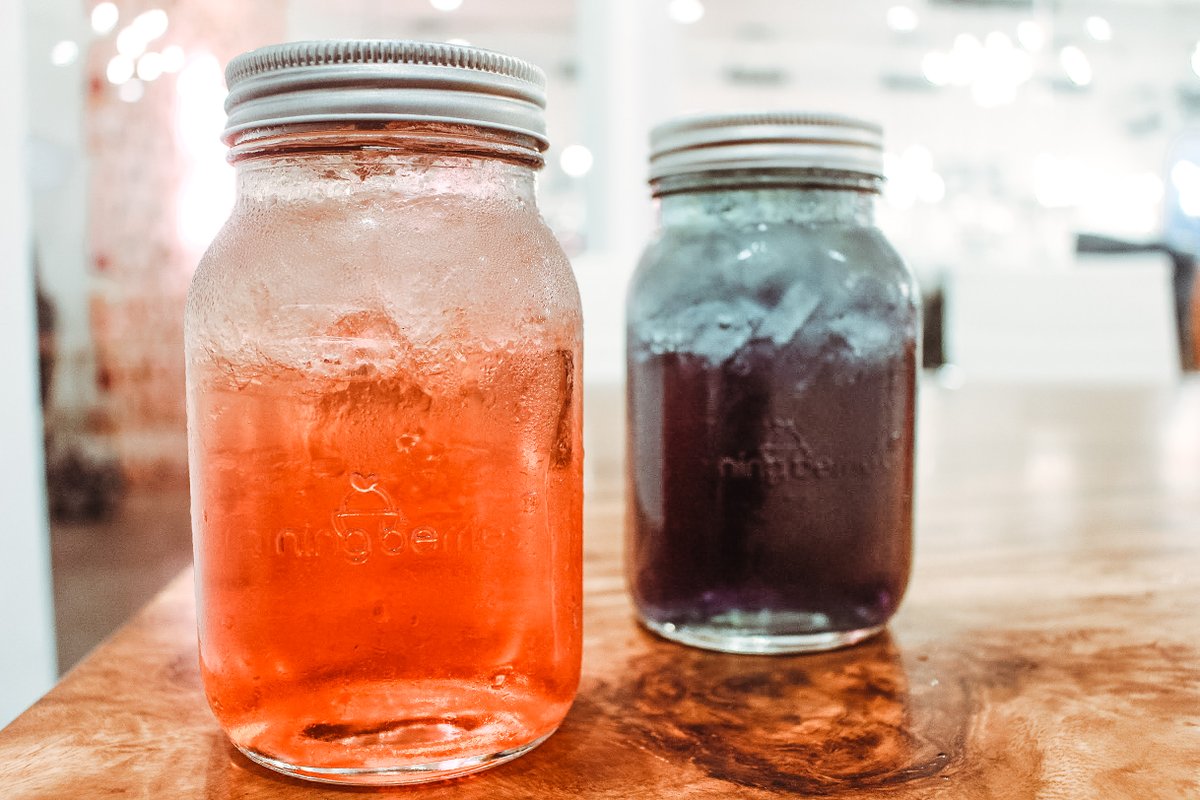 How’s your “Raining Berries Mason Jar” collection coming? 
Did you know a complimentary jar comes with every iced tea purchase? 😀
