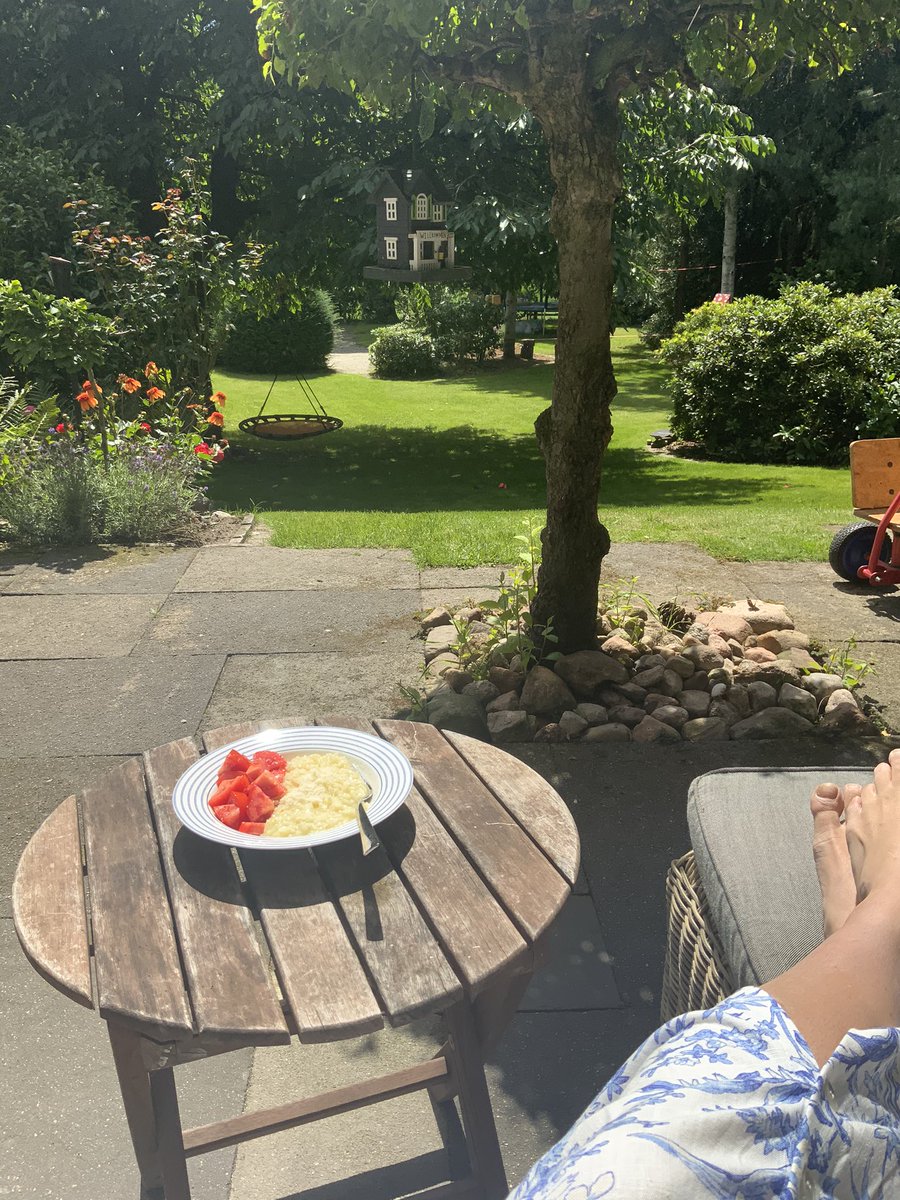 belden_trixi's tweet photo. Mittagspause mit Risotto und Tomatensalat auf der Terrasse, bevor es ins Homeoffice geht. Morgen starten die ersten Online-Kurse meiner #Sommerferienangebote für KuK in #Niedersachsen. #vedab #kompetenzzentrumvechta https://t.co/2jSDwIHF1V