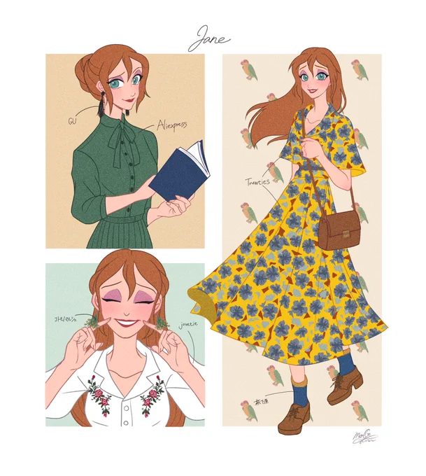 せっかくなのでブランドや買ったサイト等ものっけて再掲?

#リプ来たキャラに自分の私服を着せる 