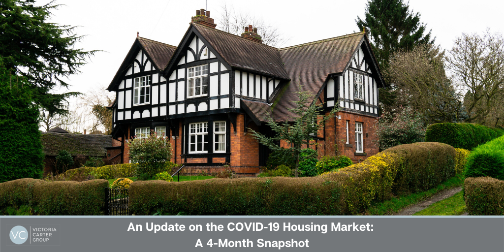 VCarterRealtor's tweet photo. NEW ON THE BLOG An Update on the COVID-19 Housing Market: A 4-Month Snapshot. Victoria Carter thought it would be interesting to pause briefly and see what housing prices &amp; markets have done over the last 4 months > https://t.co/39RBtF3q0w #VictoriaCarterGroup #realestatetrends https://t.co/0qk8tLYESz